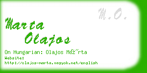 marta olajos business card